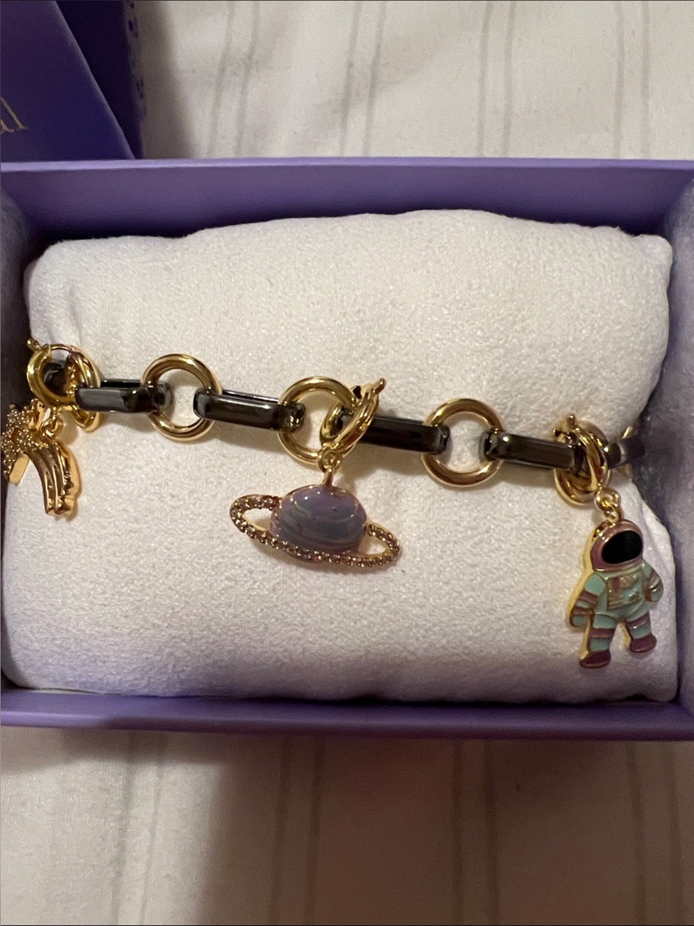 Bomb part Charmelier cosmic drip gold bracelet
